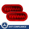 Dream Lighting LED 7.8in Oval Tail Light Waterproof Stop Brake Turn Marker for RV Truck