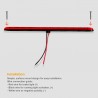 Dream Lighting 15 inch Red LED Trailer Light Bar Exterior Brake Indicator Caravan Truck Pack of 2