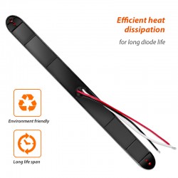 Dream Lighting 15 inch Red LED Trailer Light Bar Exterior Brake Indicator Caravan Truck Pack of 2