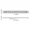 Dream Lighting 15 inch Red LED Trailer Light Bar Exterior Brake Indicator Caravan Truck Pack of 2
