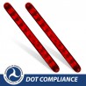 Dream Lighting 15 inch Red LED Trailer Light Bar Exterior Brake Indicator Caravan Truck Pack of 2
