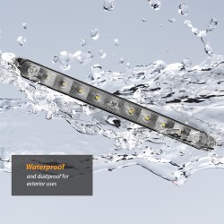 Dream Lighting 12V 15in LED Side Marker Trailer Truck RV Tail Lights Cool White Red Pack of 2