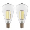 2X Dream Lighting 12V Edison Bulb LED Vintage Replace Globe Dinette Lamp Wall Sconce 3000K