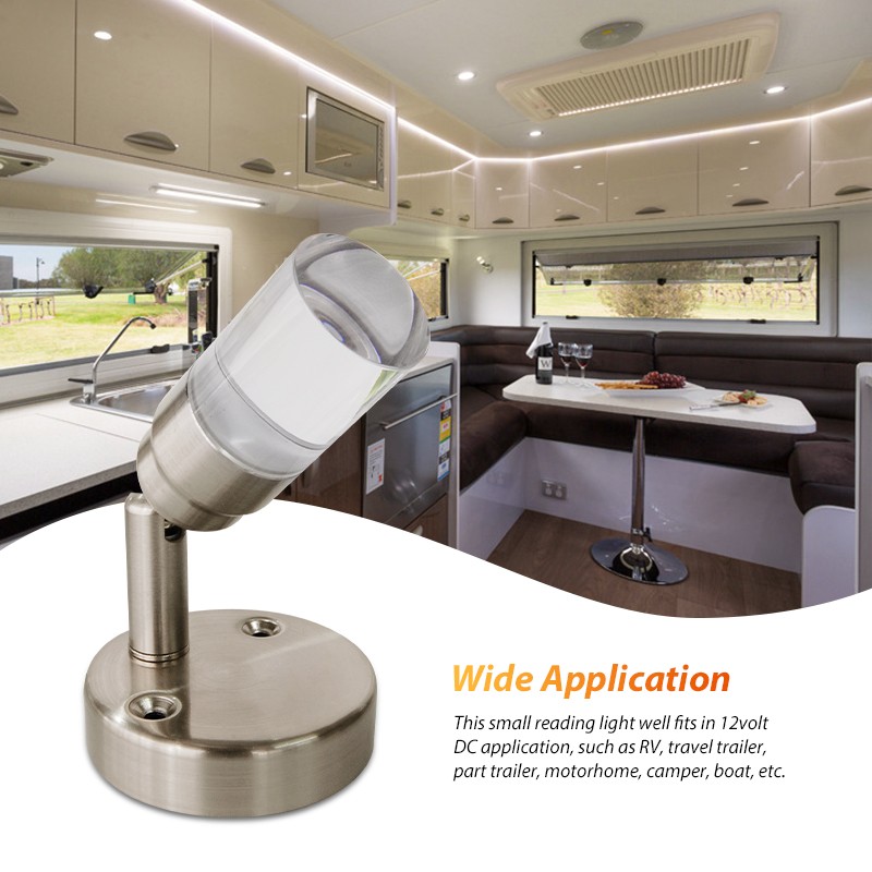 12V reading lamp interior caravan boat, wall lamp fixture reading