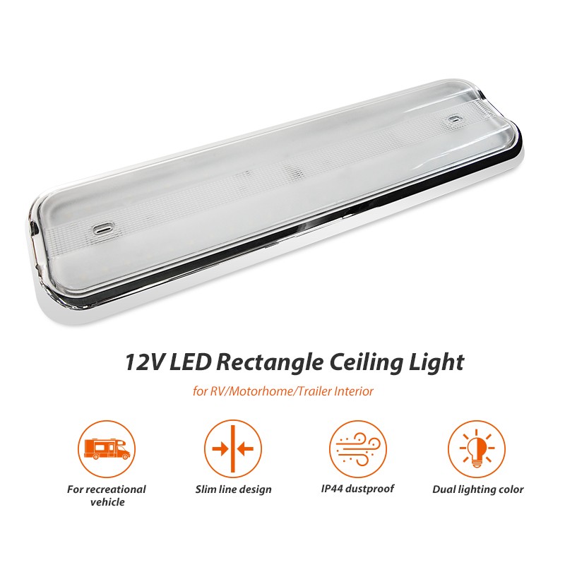 12V ceiling light trailer caravan, LED roof lamp interior, 12v roof ...