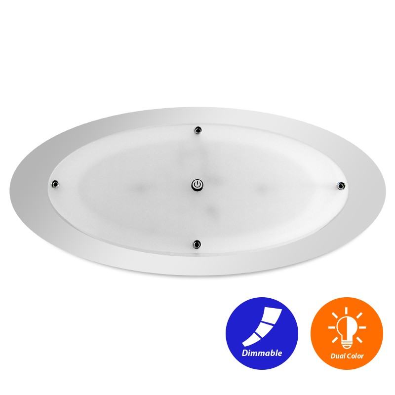 Dream Lighting 12v DC RV Interior LED Oval Light with Switch Ceiling Lamp RV Coach Motorhome