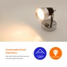 2X Dream Lighting 12v DC LED Reading Lights Wall Mount for RV Trailer Bedside Lamp Caravan