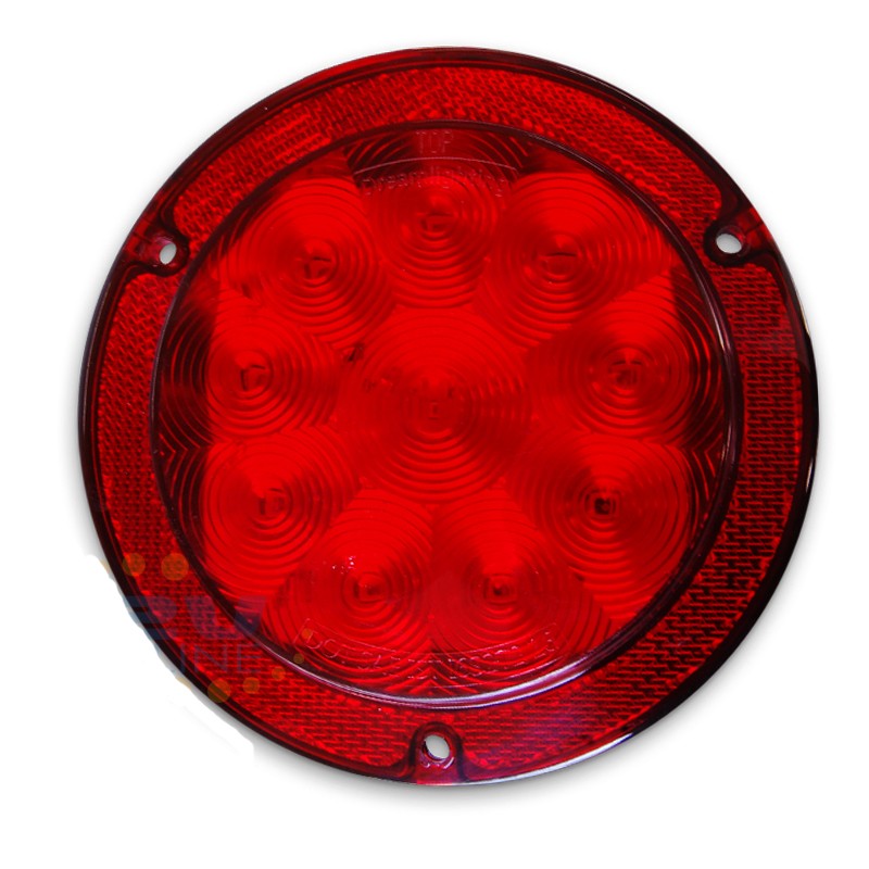 Dream Lighting LED 12v Red Round Tail Light Exterior Brake Marker for RV Trailer Truck