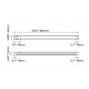 Dream Lighting  24" Dimmable 12Volt Rigid LED Strip Light Bar Under Cabinet Lamp RV Trailer Interior Caravan Warm White