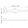 12V 8.5" LED Double Face Marker Fender Light Amber / Red Light for RV Trailer Truck Chrome