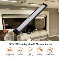 320mm 12V LED Under Cabinet Strip Bar Lights with Swipe Sensor Switch Dimmable RV
