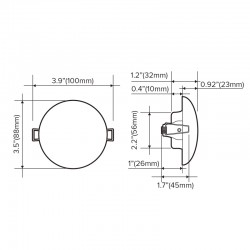 4PCS 12V 3.5" LED Recessed Ceiling Light RV Camper Trailer Puck Light w/Spring 6000K