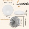 4PCS 12V 4.25" LED Dome Ceiling Light RV Camper Under Cabinet Puck Light 3500K