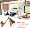 12V Elegant LED Wall Sconce Adjustable Swing Arm RV Bedside Living Dinning Room