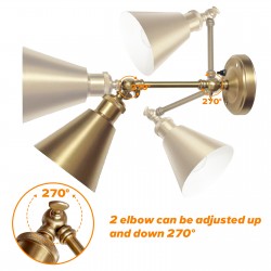 12V Elegant LED Wall Sconce Adjustable Swing Arm RV Bedside Living Dinning Room