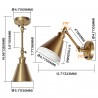 12V Elegant LED Wall Sconce Adjustable Swing Arm RV Bedside Living Dinning Room