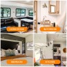 12V Elegant LED Wall Sconce Adjustable Swing Arm RV Bedside Living Dinning Room
