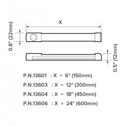 Dream Lighting 12v LED Strip Light with Switch RV Under Cabinet Slim Lamp Bar Interior Caravan