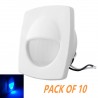 LED Boat Courtesy Lights 2.2inch Square Company Light for RV Trailer Bule Lighting Pack of 10