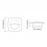 LED Boat Courtesy Lights 2.2inch Square Company Light for RV Trailer Bule Lighting Pack of 10