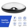 Dream Lighting 12V LED Sensor Black Interior Pancake Ceiling Lamp RV Caravan Roof Light Motorhome