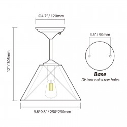 Dream Lighting 12V RV Dinette Ceiling Light Indoor Pendant Lamp Camper Trailer Caravan Coach