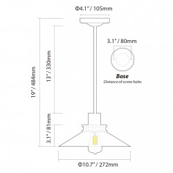 Dream Lighting 12V LED Interior Ceiling Light RV Motorhome Pendant Lamp Retro Camper Trailer