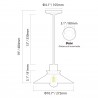 Dream Lighting 12V LED Interior Ceiling Light RV Motorhome Pendant Lamp Retro Camper Trailer