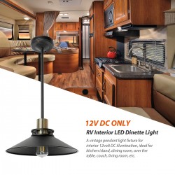 Dream Lighting 12V LED Interior Ceiling Light RV Motorhome Pendant Lamp Retro Camper Trailer