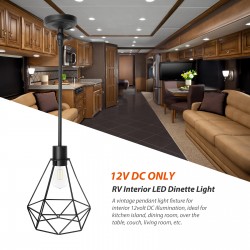 Dream Lighting 12V LED Interior Roof Lamp Vintage Ceiling Light Vehicles RV Motorhome Van
