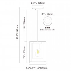 Dream Lighting 12v LED Retro Interior Roof Lamp Pendant Ceiling Light Motorhome Caravan Yacht