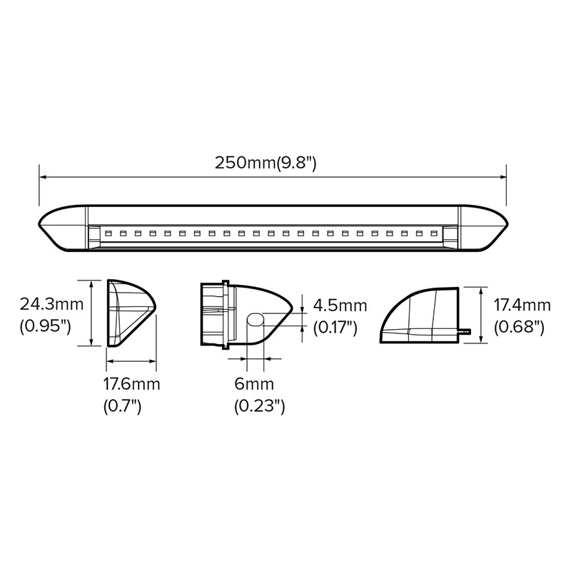 12V 4.8W Waterproof LED Awning Light RV Caravan Camper Trailer Boat Annex Lamp E