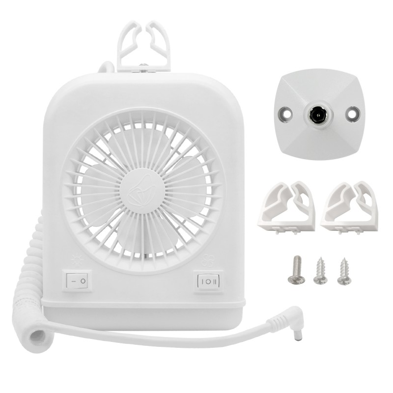 Dream Lighting 12V RV Interior LED Reading Light Bedside Lamp 2-Phase Fan Bunk Pop-up Camper