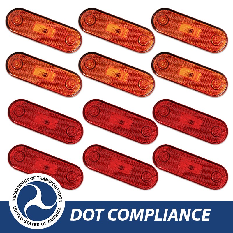 Dream Lighting 12V Trailer Side Marker Exterior LED Clearance Lights RV Camper Trucks Motorhome