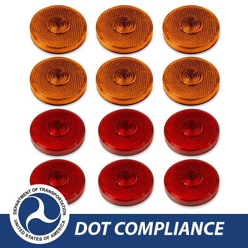 Dream Lighting 12V Round LED Side Marker RV Trailer Truck Clearance Indicator Front Rear Lamp