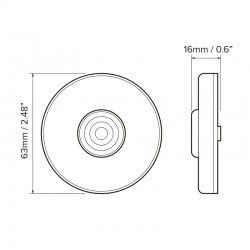 Dream Lighting 12V Round LED Side Marker RV Trailer Truck Clearance Indicator Front Rear Lamp
