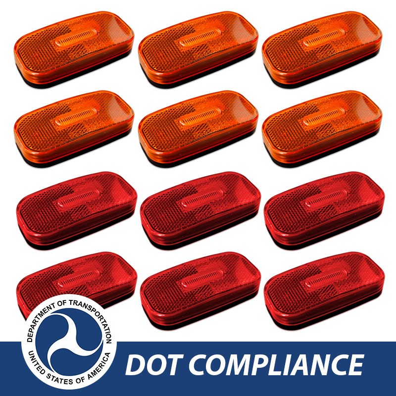 Dream Lighting 12V LED Side Marker Outdoor Clearance Light for RV Trailer Truck Indicator