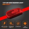 Dream Lighting 12V LED Side Marker Red Light Car/Truck/Caravan Clearance identification Lamp