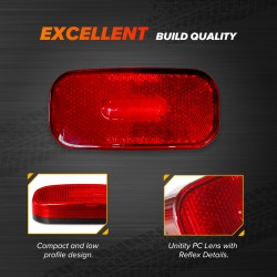 Dream Lighting 12V LED Side Marker Red Light Car/Truck/Caravan Clearance identification Lamp
