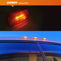 Dream Lighting 12V LED Light RV Motor Side Marker Identification Lamp Amber Coach Lorry