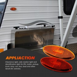 Dream Lighting 12V Side Marker Exterior LED Front Rear Clearance Lights RV Camper Trucks