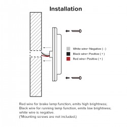 Dream Lighting LED 12v Red Round Tail Light Exterior Brake Marker for RV Trailer Truck