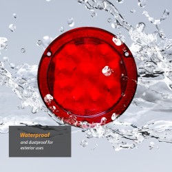 Dream Lighting LED 12v Red Round Tail Light Exterior Brake Marker for RV Trailer Truck