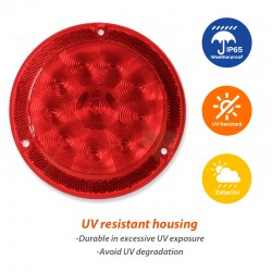 2X Dream Lighting Trailer LED Tail Lights Brake Reverse Side Marker for RV Cargo Truck